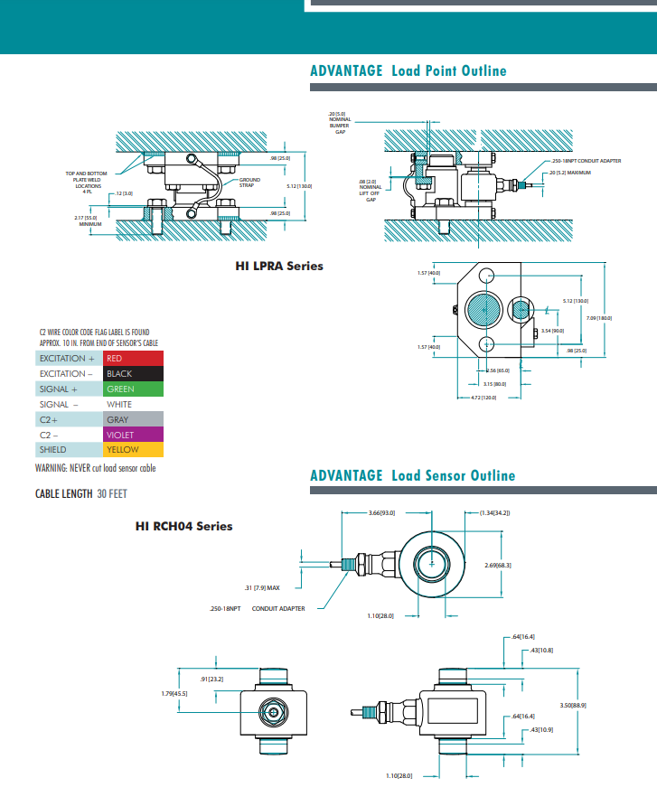 HI LPRA-200lbs称重传感器