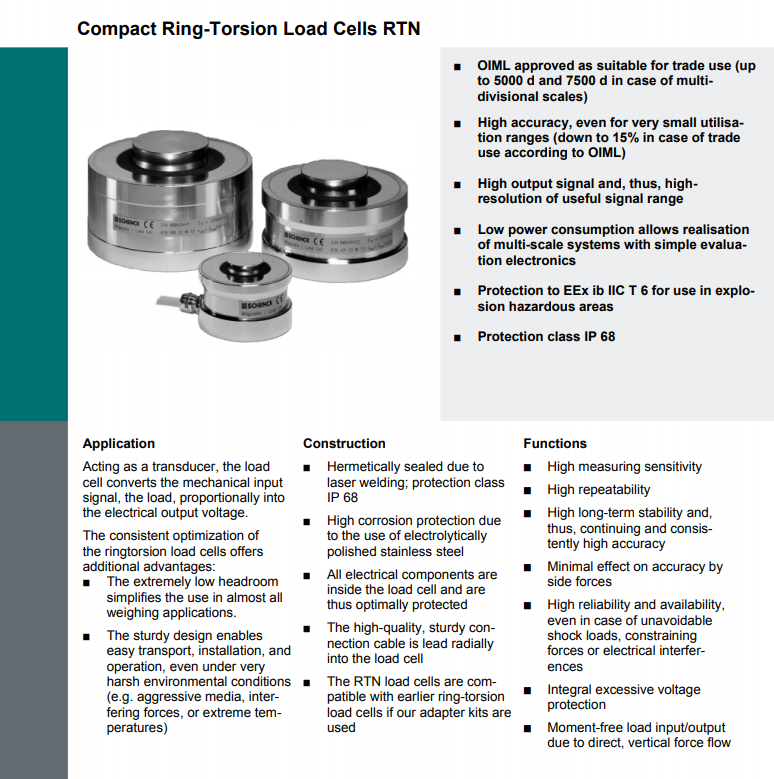 RTN 150t称重传感器