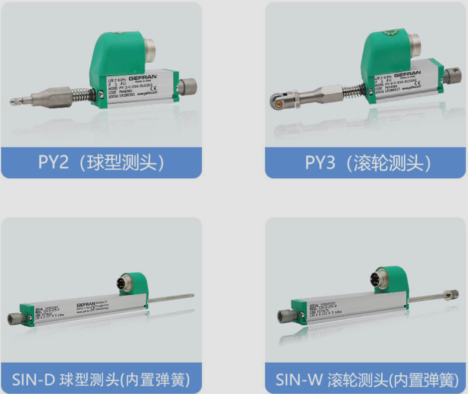 PY-2-C-100-XL0202 PY-2-F-010-S01M-XL0202自复位直线位移传感器 电子尺 杰佛伦 GEFRAN