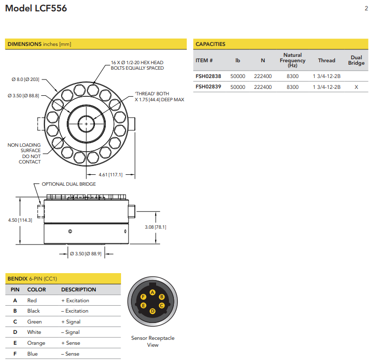 LCF556-50klb称重传感器