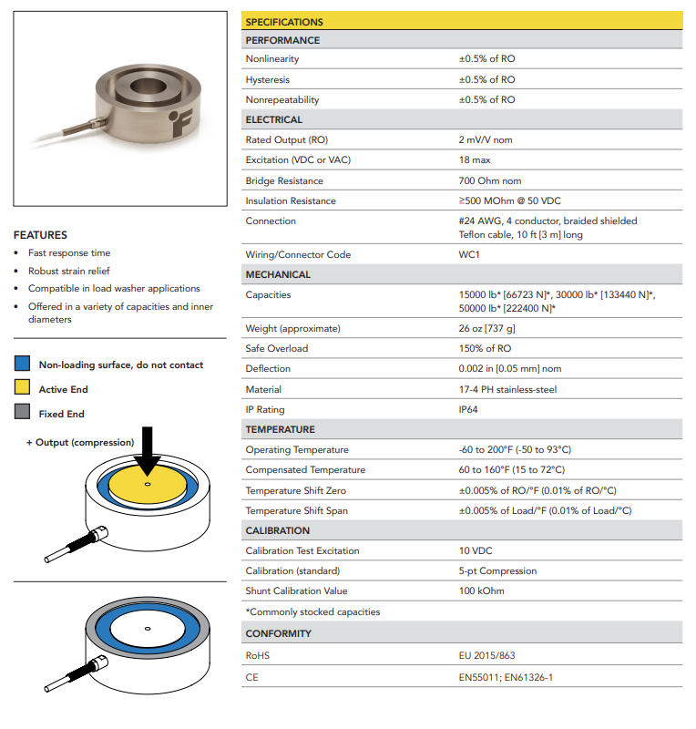 LTH500-15klb称重传感器