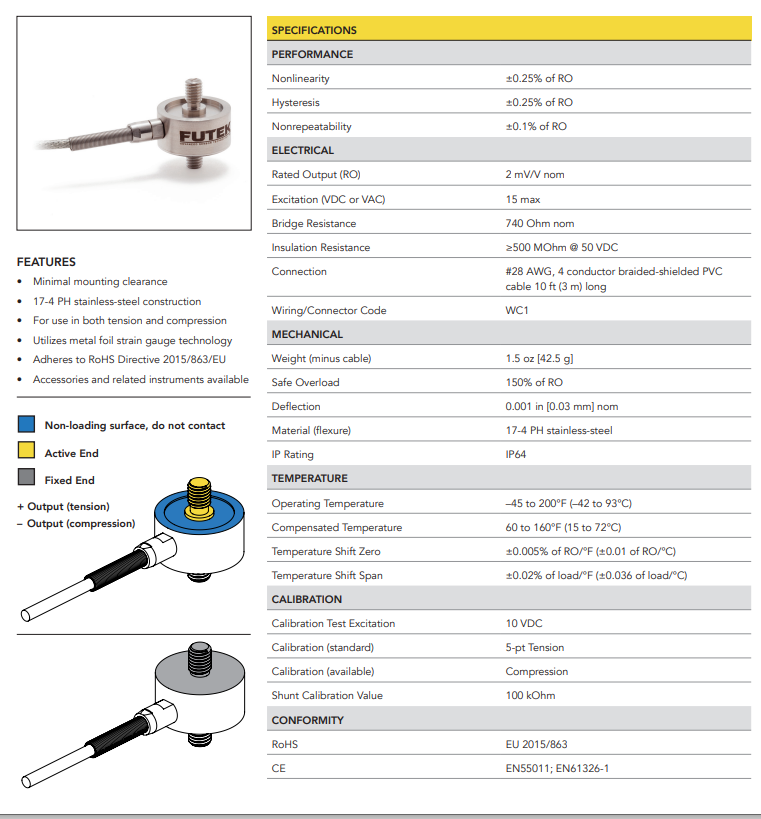 LCM300-50lb称重传感器