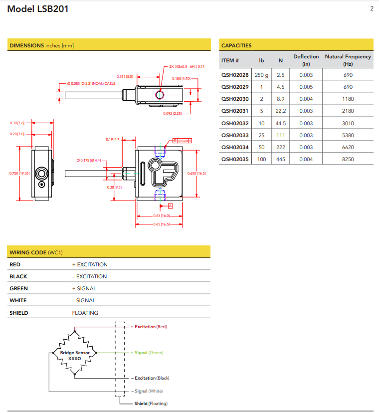 LSB201-100lb称重传感器