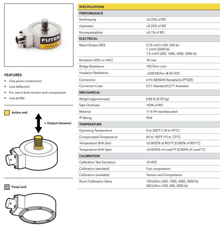 LCB500-5klb称重传感器