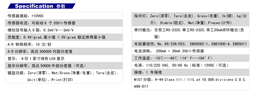 TI-1500称重显示仪表