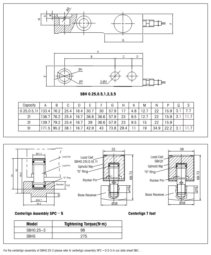 SBH-0.25T称重传感器_托利多SBH-0.25T称重传感器_SBH-0.25T